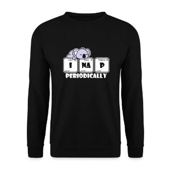 I Nap Periodically Chemistry Science Pun - Unisex Sweatshirt - black - Front - Alina (178cm) & Michal (187cm)