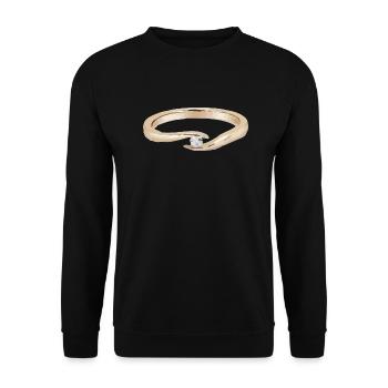 Ring - Unisex Sweatshirt - black - Front - Alina (178cm) & Michal (187cm)
