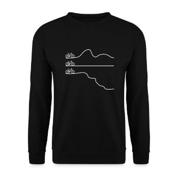 Fahrrad Radsport Radfahrer - Unisex Pullover - Schwarz - Vorne - Alina (178cm) & Michal (187cm)