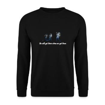 Randonneurs, Randonnées pédestres, Randonnées pédestres - Sweat-shirt Unisexe - noir - Devant - Alina (178cm) & Michal (187cm)