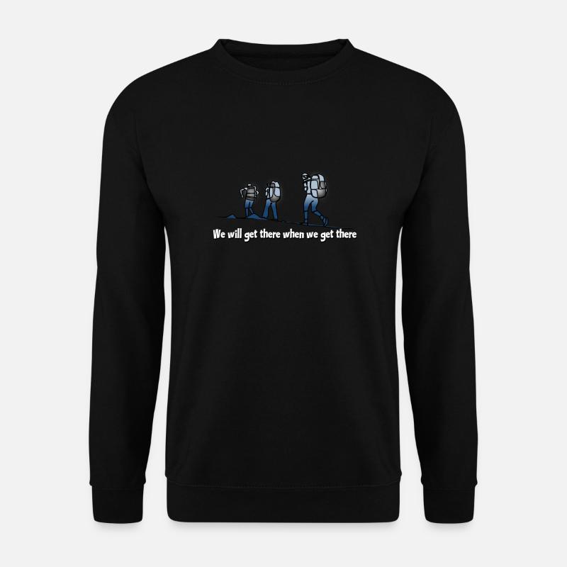 Wanderer, Wandern Hiker, Hiking - Unisex Pullover - Schwarz