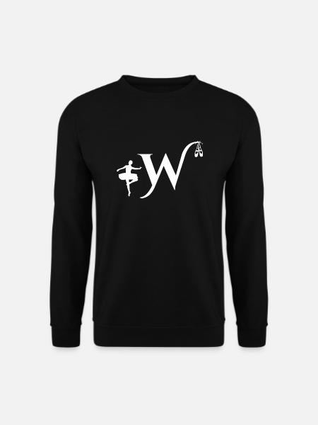 Letter w ballerina - Unisex Sweatshirt - black
