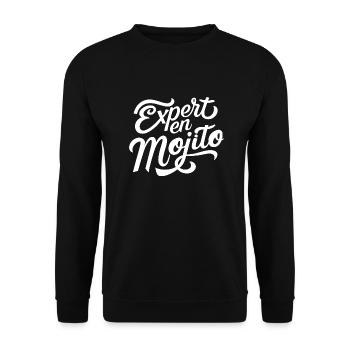 Expert en mojito - Sweat-shirt Unisexe - noir - Devant - Alina (178cm) & Michal (187cm)
