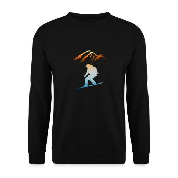 Letzte Runde, Sunset Ski Last Round, Sunset Ski - Unisex Sweatshirt - black - Front - Alina (178cm) & Michal (187cm)