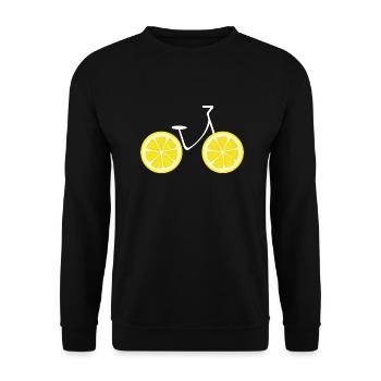 Lemon Bike - Fahrrad Geschenkidee - Unisex Pullover - Schwarz - Vorne - Alina (178cm) & Michal (187cm)