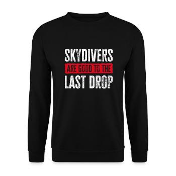 Funny Skydiver Quote: Perfect Gift! - Unisex Sweatshirt - black - Front - Alina (178cm) & Michal (187cm)