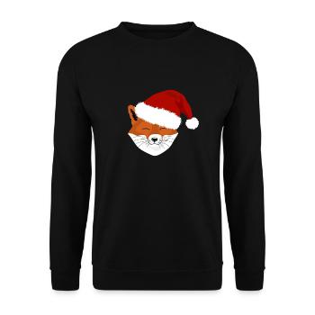 Renard de Noël - Sweat-shirt Unisexe - noir - Devant - Alina (178cm) & Michal (187cm)