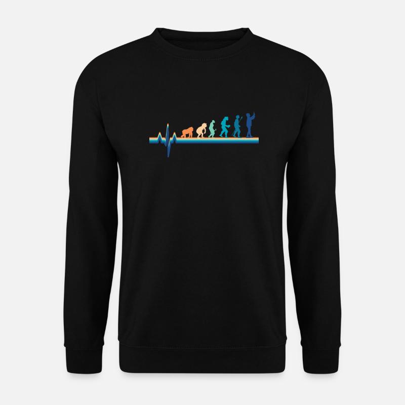 Evolution Heartbeat Social Networks - Unisex Sweatshirt - black