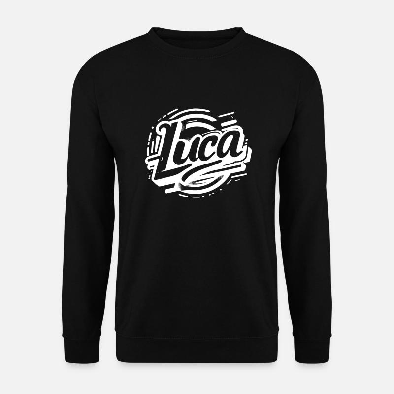 Luca Name Graffiti - Unisex Pullover - Schwarz