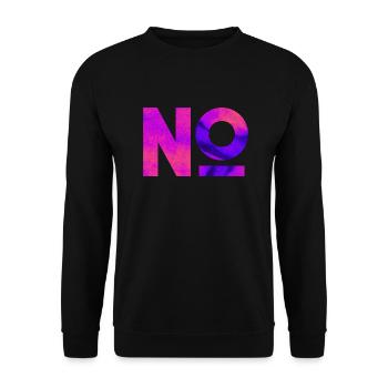 NO. Ein Shirt, ein Wort. - Unisex Pullover - Schwarz - Vorne - Alina (178cm) & Michal (187cm)