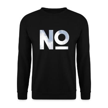 NO. Ein Shirt, ein Wort. - Unisex Pullover - Schwarz - Vorne - Alina (178cm) & Michal (187cm)