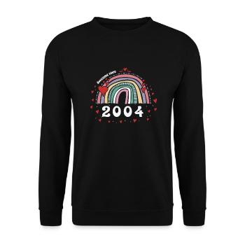 Awesome 2004 - 19. Geburtstag mit süßem Jahrgang - Unisex Pullover - Schwarz - Vorne - Alina (178cm) & Michal (187cm)