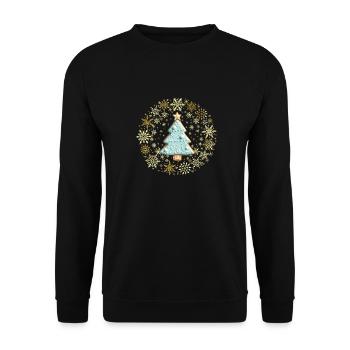 Gingerbread Cookies, Christmas Tree Gingerbread - Unisex Sweatshirt - black - Front - Alina (178cm) & Michal (187cm)
