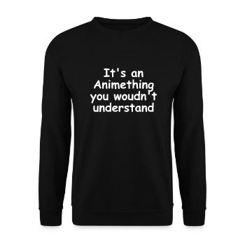 It's an Animething - Unisex Pullover - Schwarz - Vorne - Alina (178cm) & Michal (187cm)
