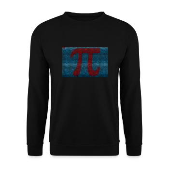 Pi T-Shirt 3,14 Pi Number Symbol Geek Math Lover - Sweat-shirt Unisexe - noir - Devant - Alina (178cm) & Michal (187cm)