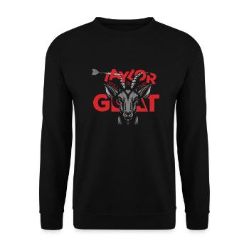 Darts Taylor Still Is The Goat - Unisex Sweatshirt - black - Front - Alina (178cm) & Michal (187cm)