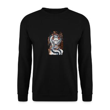 2024 Jahr des Drachen 2024 Year of the Dragon - Unisex Pullover - Schwarz - Vorne - Alina (178cm) & Michal (187cm)