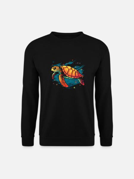 Sea Turtle in the Sea, Love Turtles - Unisex Sweatshirt - black