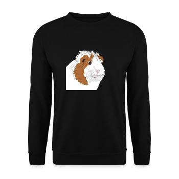 Cochon d'Inde - Sweat-shirt Unisexe - noir - Devant - Alina (178cm) & Michal (187cm)