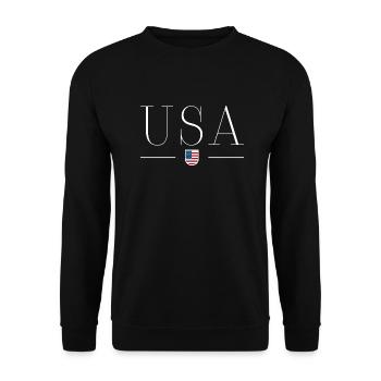 I love USA - Unisex Sweatshirt - black - Front - Alina (178cm) & Michal (187cm)