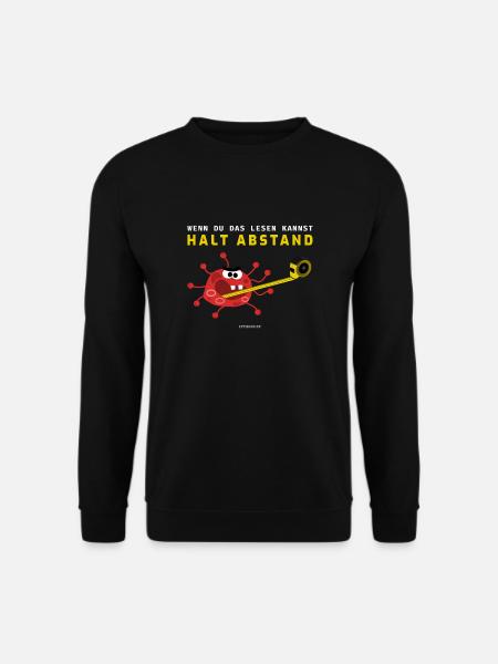 Halt Abstand - Unisex Pullover - Schwarz