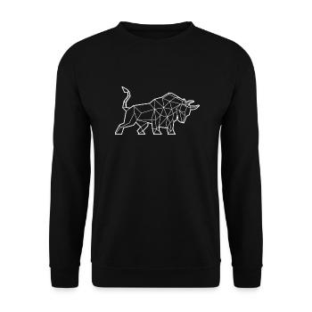 Börsen-Bulle - Unisex Pullover - Schwarz - Vorne - Alina (178cm) & Michal (187cm)