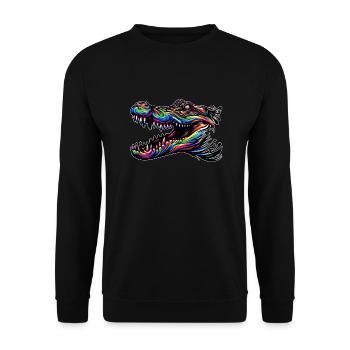 Alligator, Crocodile - Sweat-shirt Unisexe - noir - Devant - Alina (178cm) & Michal (187cm)