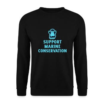 Marine Conservation - Unisex Sweatshirt - black - Front - Alina (178cm) & Michal (187cm)