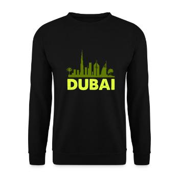 Dubai Skyline 02 - Unisex Sweatshirt - black - Front - Alina (178cm) & Michal (187cm)