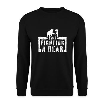 I Was Fighting A Bear Surgery Broken Arm Injury - Unisex Sweatshirt - black - Front - Alina (178cm) & Michal (187cm)