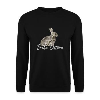 Easter Happy Easter - Unisex Sweatshirt - black - Front - Alina (178cm) & Michal (187cm)