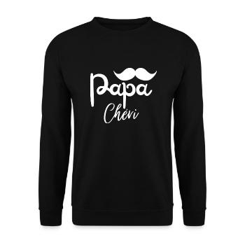 Lieber Papa - Unisex Pullover - Schwarz - Vorne - Alina (178cm) & Michal (187cm)