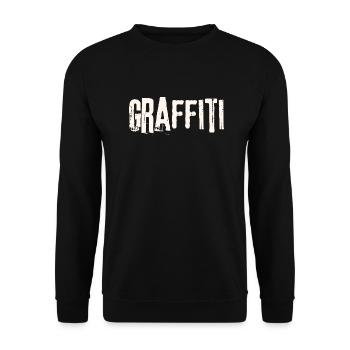 Graffiti Lettering - Unisex Sweatshirt - black - Front - Alina (178cm) & Michal (187cm)
