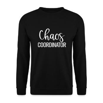 Chaos Coordinator Lustiges Mama Mutter - Unisex Pullover - Schwarz - Vorne - Alina (178cm) & Michal (187cm)