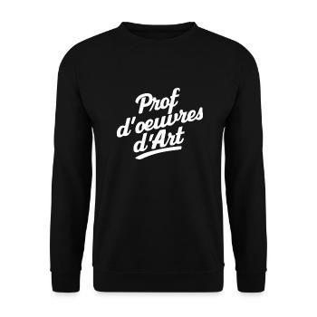 Prof d'œuvres d'art - Sweat-shirt Unisexe - noir - Devant - Alina (178cm) & Michal (187cm)