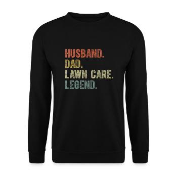 Drôle Tonte De Pelouse T Shirt Entretien De La Pelouse Trucs Cadeau - Sweat-shirt Unisexe - noir - Devant - Alina (178cm) & Michal (187cm)
