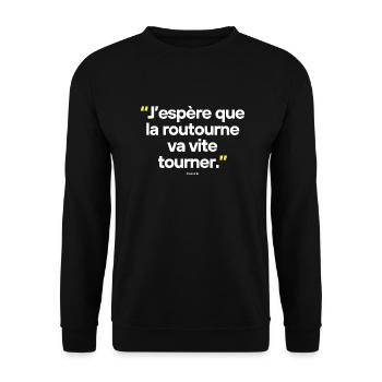 Citation célèbre footballeur - Sweat-shirt Unisexe - noir - Devant - Alina (178cm) & Michal (187cm)