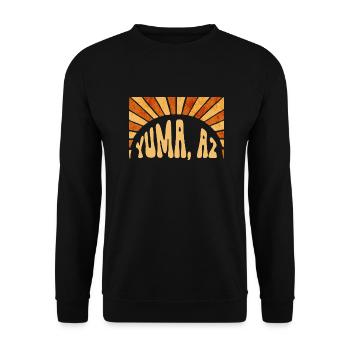 Sonnenuntergang Yuma Arizona Erlebnis - Unisex Pullover - Schwarz - Vorne - Alina (178cm) & Michal (187cm)