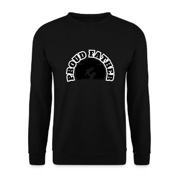 Proud Daddy Daughter Kid Black - Unisex Sweatshirt - black - Front - Alina (178cm) & Michal (187cm)