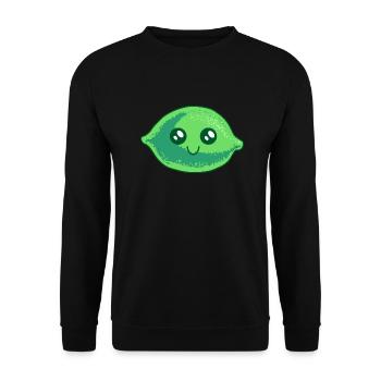 Lemon Lemon Fruit Fruit Sour - Unisex Sweatshirt - black - Front - Alina (178cm) & Michal (187cm)