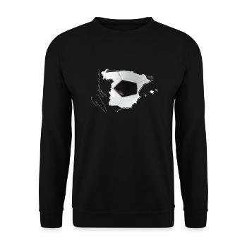 Espagne | Vrai football | Carte ES - Sweat-shirt Unisexe - noir - Devant - Alina (178cm) & Michal (187cm)