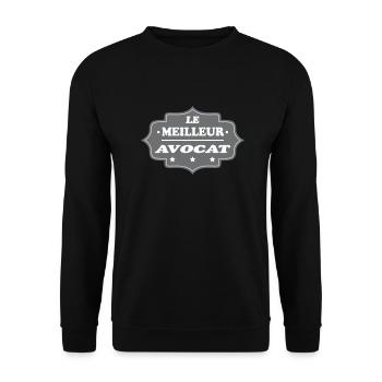LE MEILLEUR AVOCAT - Sweat-shirt Unisexe - noir - Devant - Alina (178cm) & Michal (187cm)