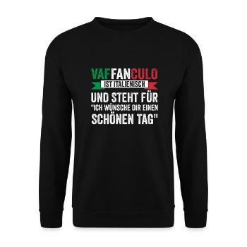 Italie Vaffanculo italien - Sweat-shirt Unisexe - noir - Devant - Alina (178cm) & Michal (187cm)