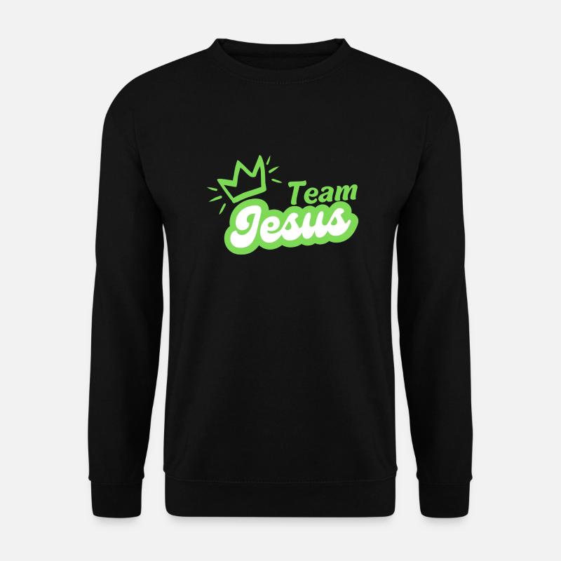 Team Jesus mit Krone - Unisex Pullover - Schwarz