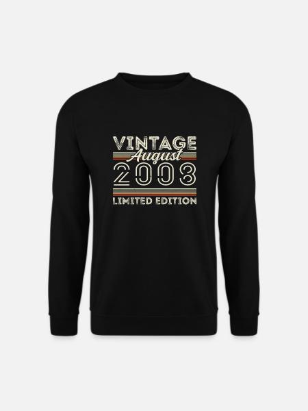 August 2008 Legend since August 2008 Vintage 2008 - Unisex Sweatshirt - black