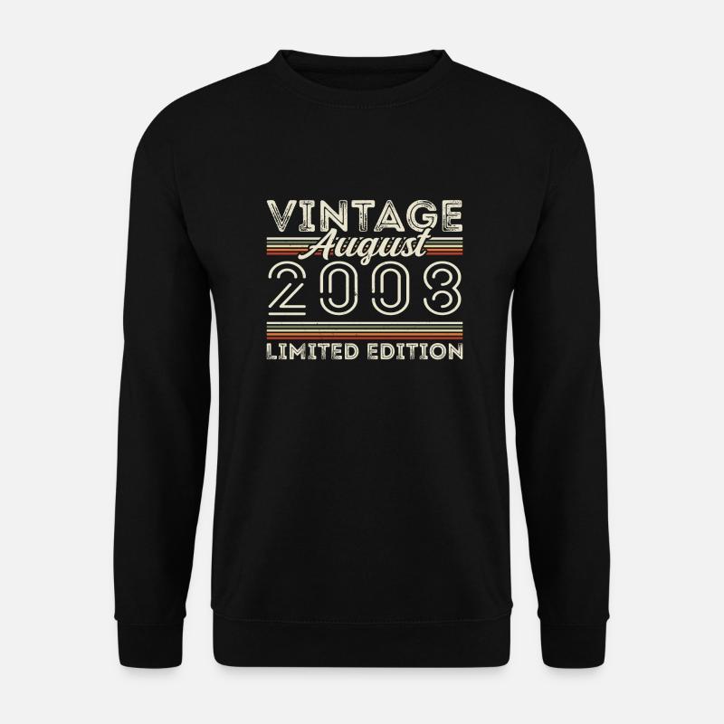 August 2008 Legend since August 2008 Vintage 2008 - Unisex Sweatshirt - black