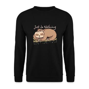 To Do List Nothing - Just Do Nothing - Unisex Sweatshirt - black - Front - Alina (178cm) & Michal (187cm)