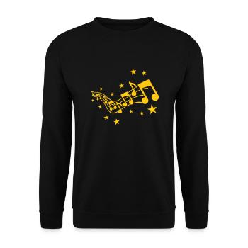 Viele Musik Noten Symbole Melodie Musiknoten Audio - Unisex Pullover - Schwarz - Vorne - Alina (178cm) & Michal (187cm)