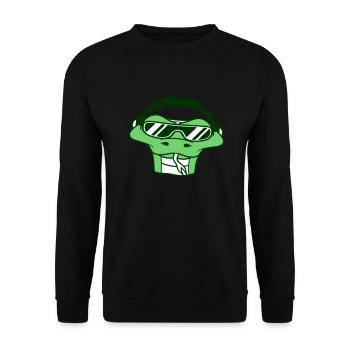 Cool Mixer Fun Party Club Music - Unisex Sweatshirt - black - Front - Alina (178cm) & Michal (187cm)