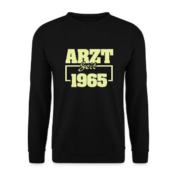 1965 - Sweat-shirt Unisexe - noir - Devant - Alina (178cm) & Michal (187cm)